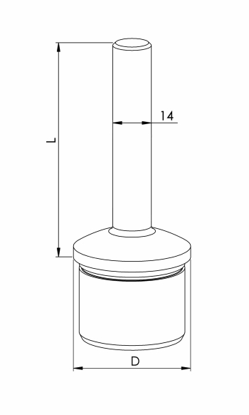 Weldable Stem Connector - Model 0140 CAD Drawing